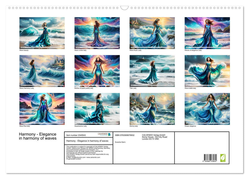 Harmony - Elegance in harmony of waves (CALVENDO Monthly Calendar 2027)