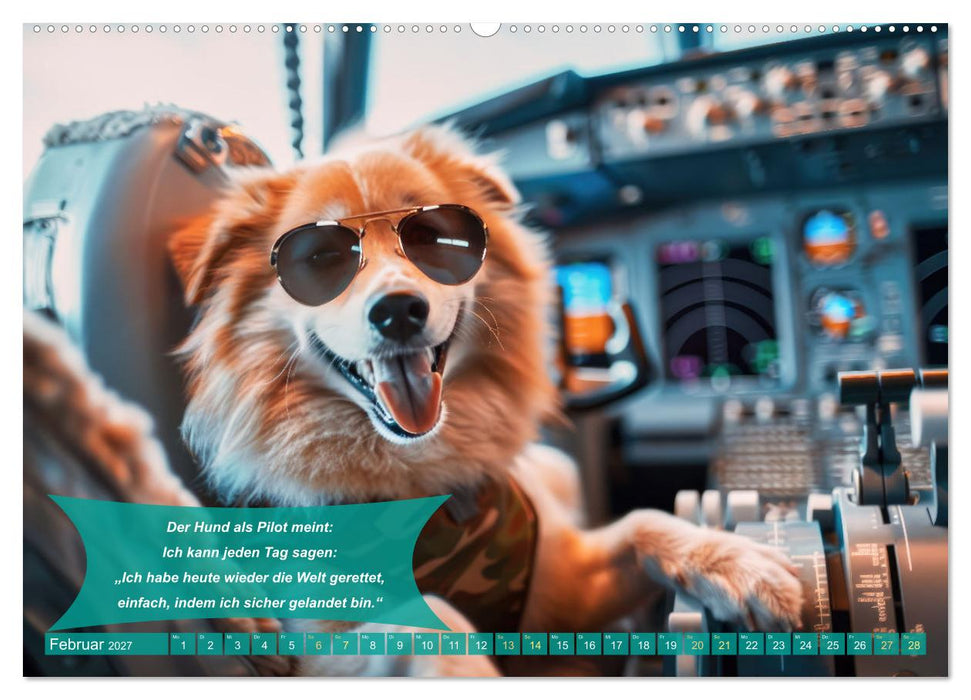 Der tierisch lustige Piloten-Kalender (CALVENDO Wandkalender 2027)