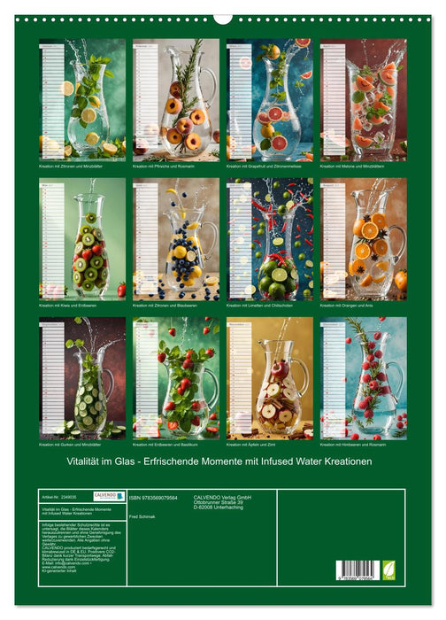 Vitalität im Glas - Erfrischende Momente mit Infused Water Kreationen (CALVENDO Wandkalender 2027)