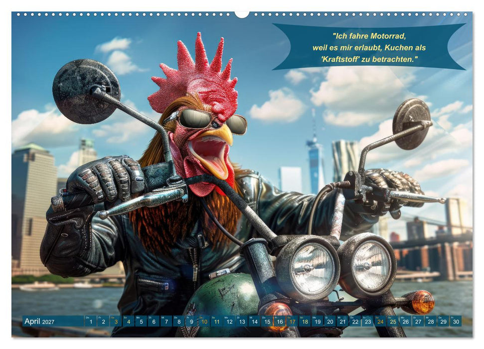 Tierisch lustige Motorradfahrer (CALVENDO Wandkalender 2027)