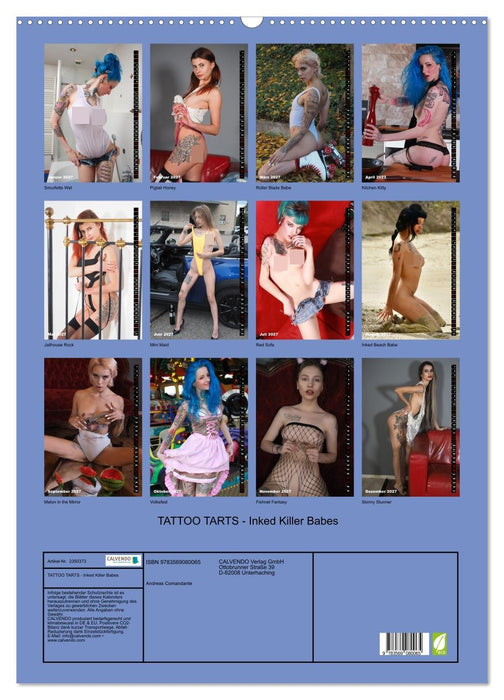 TATTOO TARTS - Inked Killer Babes (CALVENDO Wandkalender 2027)