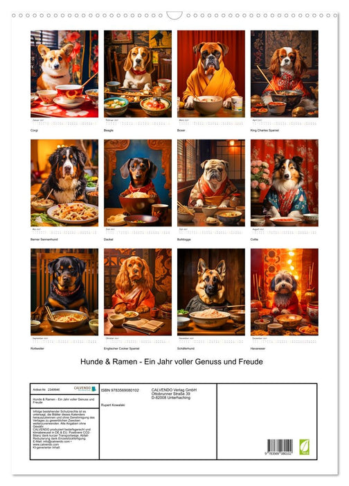 Hunde & Ramen - Ein Jahr voller Genuss und Freude (CALVENDO Wandkalender 2027)