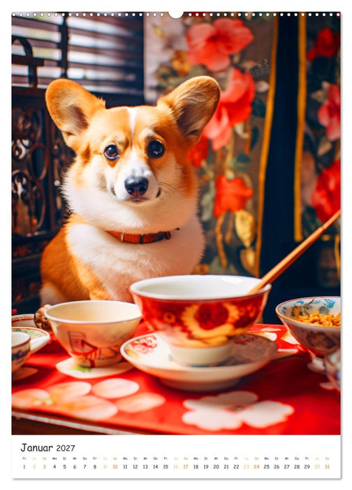 Hunde & Ramen - Ein Jahr voller Genuss und Freude (CALVENDO Wandkalender 2027)