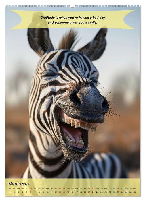A year of greatfullness with funny animals (CALVENDO Premium-Calendar 2027)