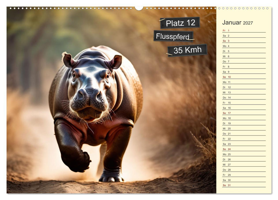 Wer rennt am schnellsten? (CALVENDO Premium Wandkalender 2027)