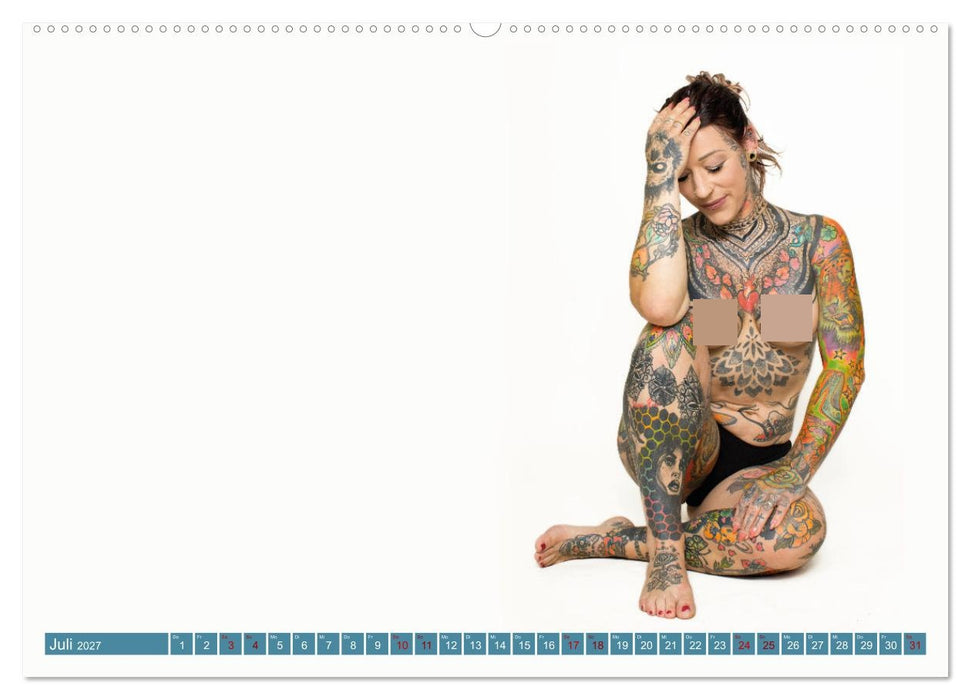 Tattoo-Liebe, die unter die Haut geht (CALVENDO Premium Wandkalender 2027)