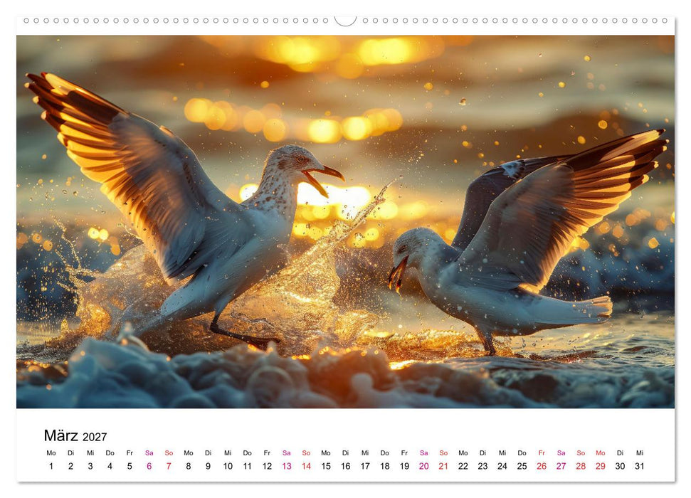 Maritim pur - Möwen (CALVENDO Premium Wandkalender 2027)