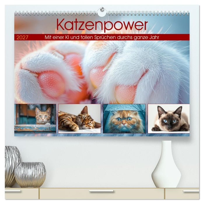 Katzenpower (CALVENDO Premium Wandkalender 2027)
