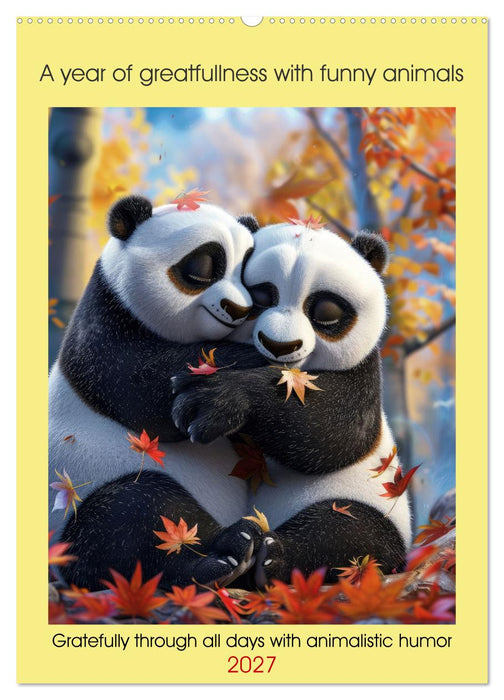 A year of greatfullness with funny animals (CALVENDO Monthly Calendar 2027)