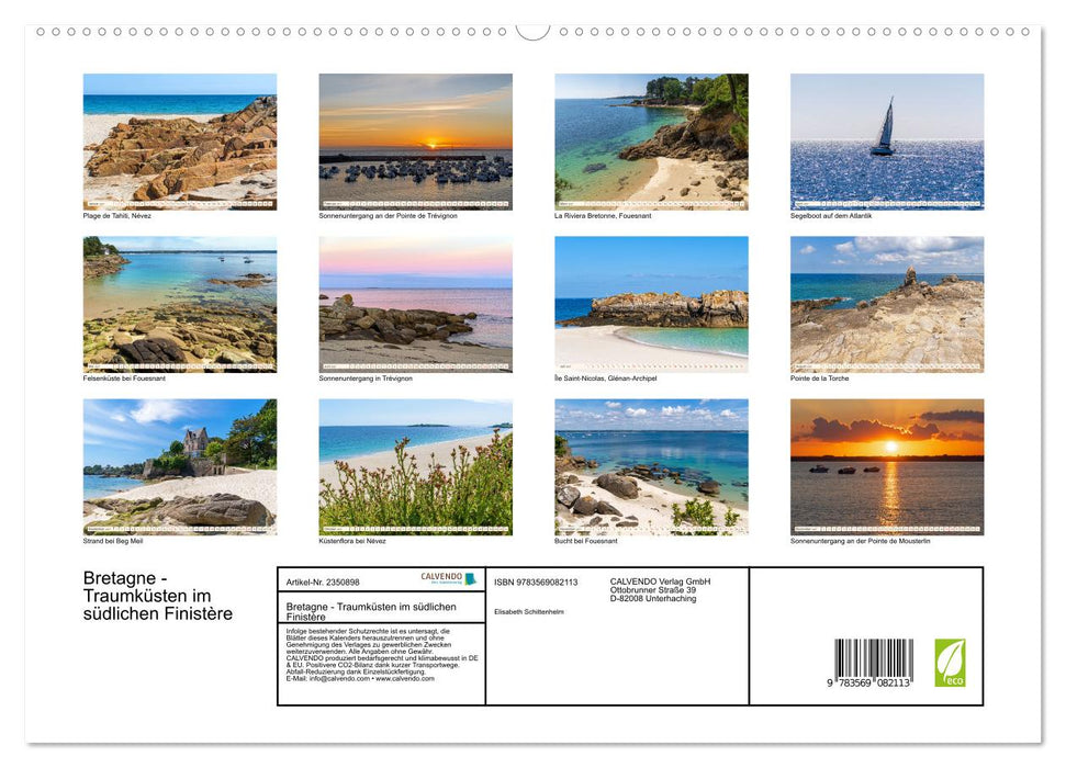 Bretagne - Traumküsten im südlichen Finistère (CALVENDO Premium Wandkalender 2027)