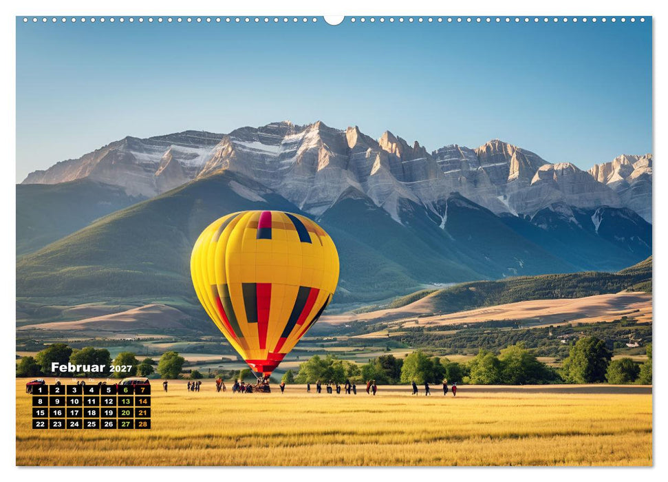 Freiheit in den Lüften. Mit dem Heißluftballon unterwegs (CALVENDO Premium Wandkalender 2027)