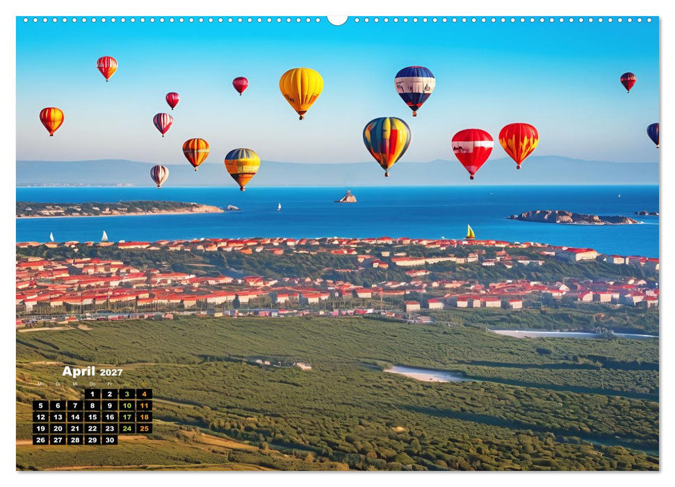 Freiheit in den Lüften. Mit dem Heißluftballon unterwegs (CALVENDO Premium Wandkalender 2027)