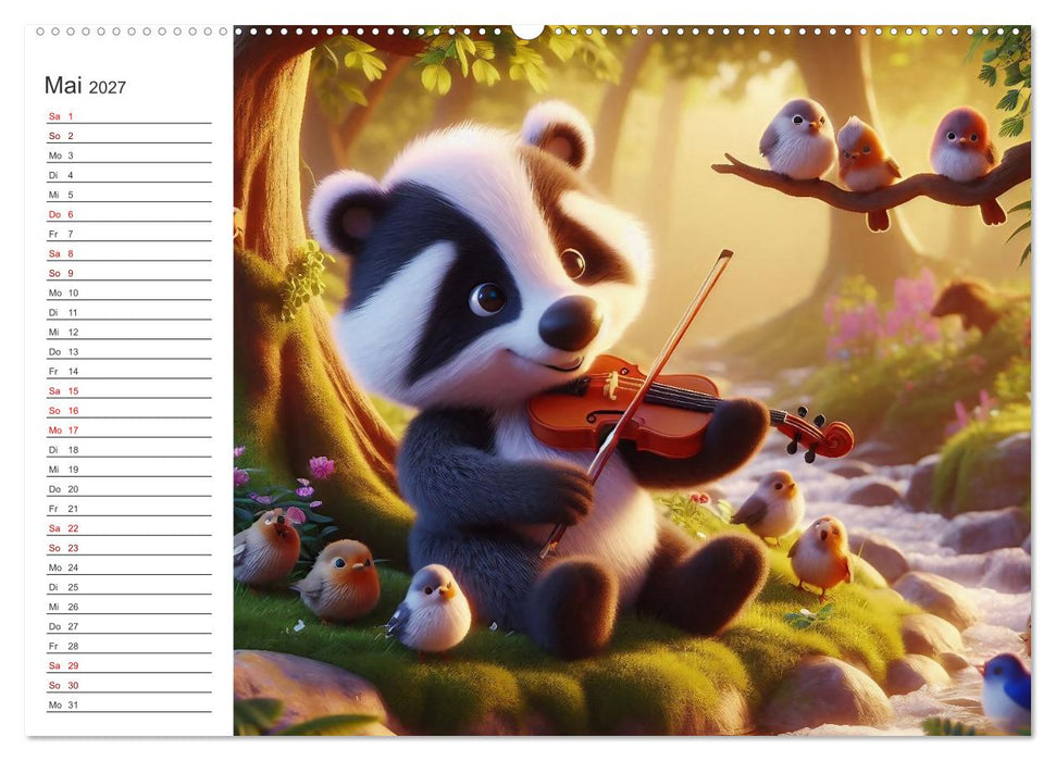 Musikalische Waldtiere (CALVENDO Wandkalender 2027)