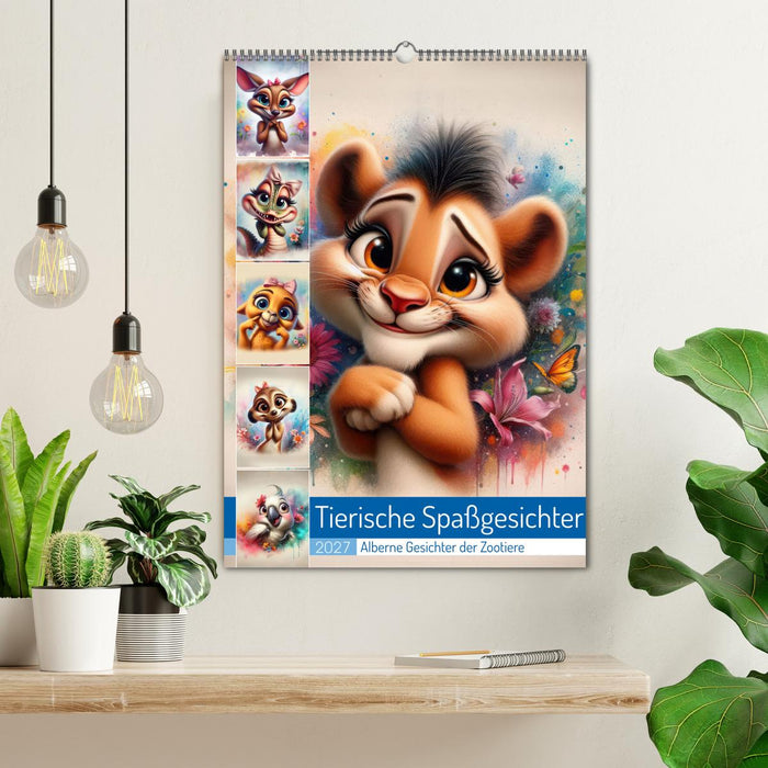 Tierische Spaßgesichter - Alberne Gesichter der Zootiere (CALVENDO Wandkalender 2027)