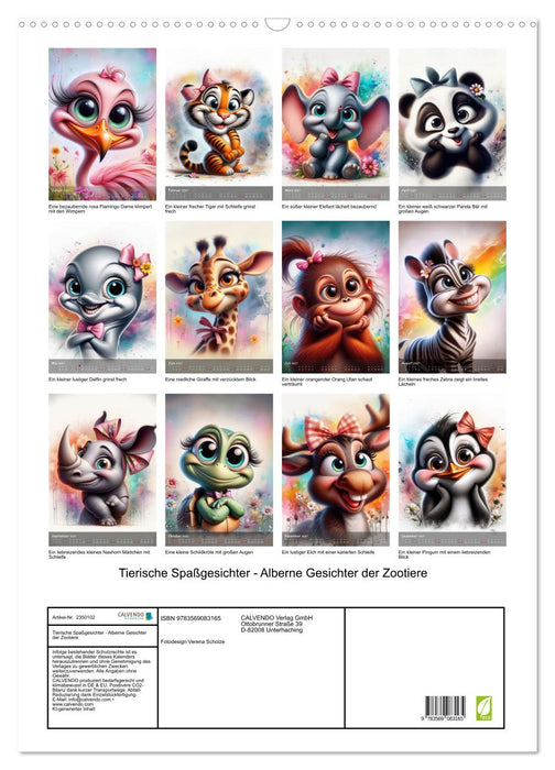 Tierische Spaßgesichter - Alberne Gesichter der Zootiere (CALVENDO Wandkalender 2027)