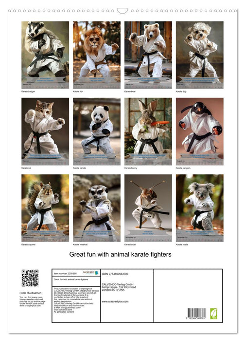 Great fun with animal karate fighters (CALVENDO Monthly Calendar 2027)