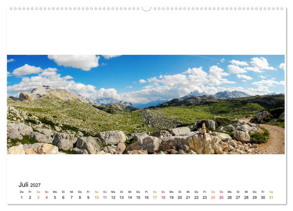 Der Dolomiten Höhenweg EINS in Panoramabildern (CALVENDO Premium Wandkalender 2027)