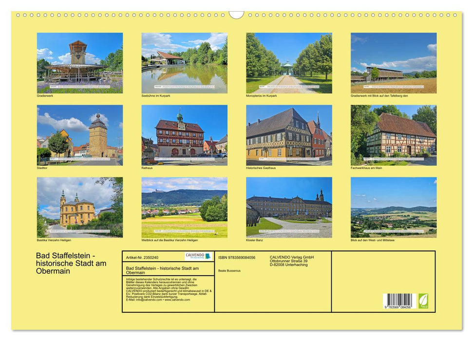 Bad Staffelstein - historische Stadt am Obermain (CALVENDO Wandkalender 2027)