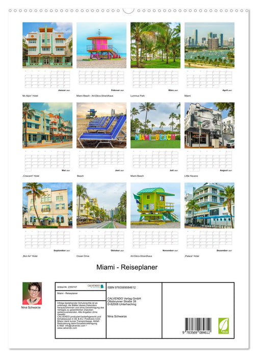 Miami - Reiseplaner (CALVENDO Premium Wandkalender 2027)