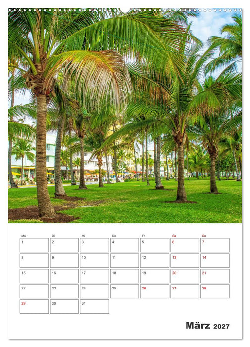 Miami - Reiseplaner (CALVENDO Premium Wandkalender 2027)