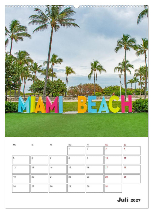 Miami - Reiseplaner (CALVENDO Premium Wandkalender 2027)