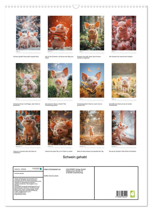 Schwein gehabt (CALVENDO Wandkalender 2027)