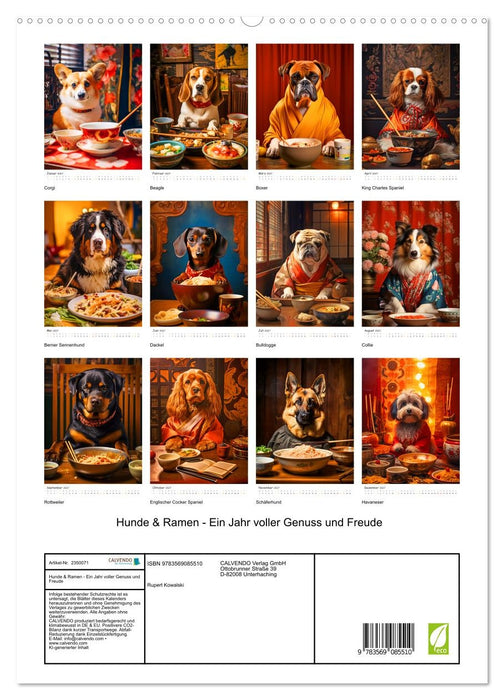 Hunde & Ramen - Ein Jahr voller Genuss und Freude (CALVENDO Premium Wandkalender 2027)