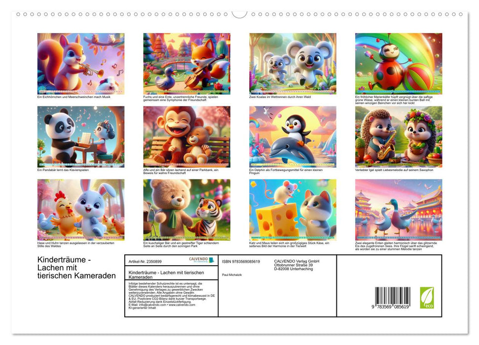 Kinderträume - Lachen mit tierischen Kameraden (CALVENDO Premium Wandkalender 2027)