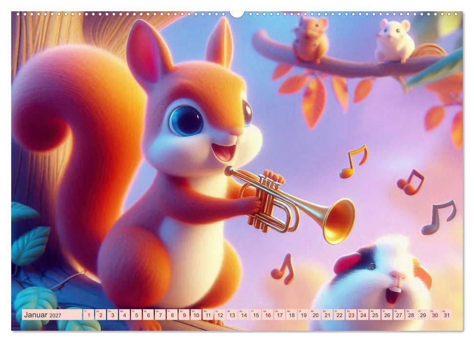 Kinderträume - Lachen mit tierischen Kameraden (CALVENDO Premium Wandkalender 2027)