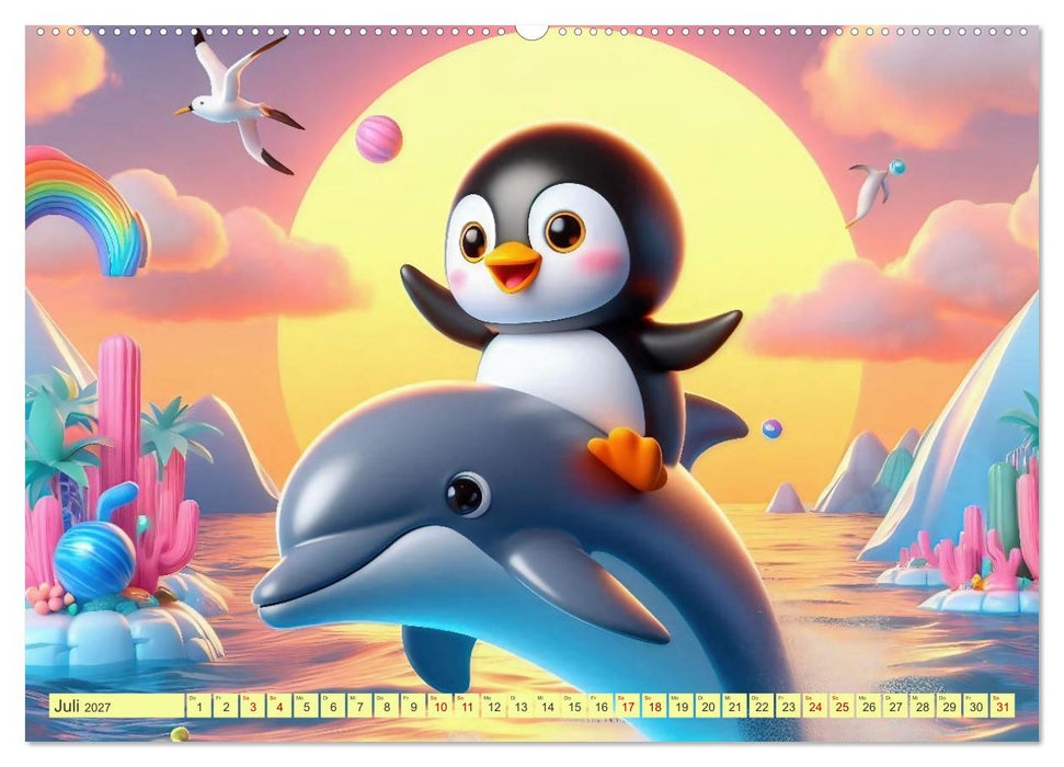 Kinderträume - Lachen mit tierischen Kameraden (CALVENDO Premium Wandkalender 2027)