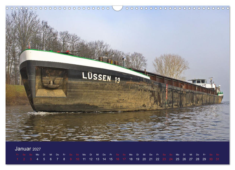 Binnenschiffe im Norden (CALVENDO Wandkalender 2027)