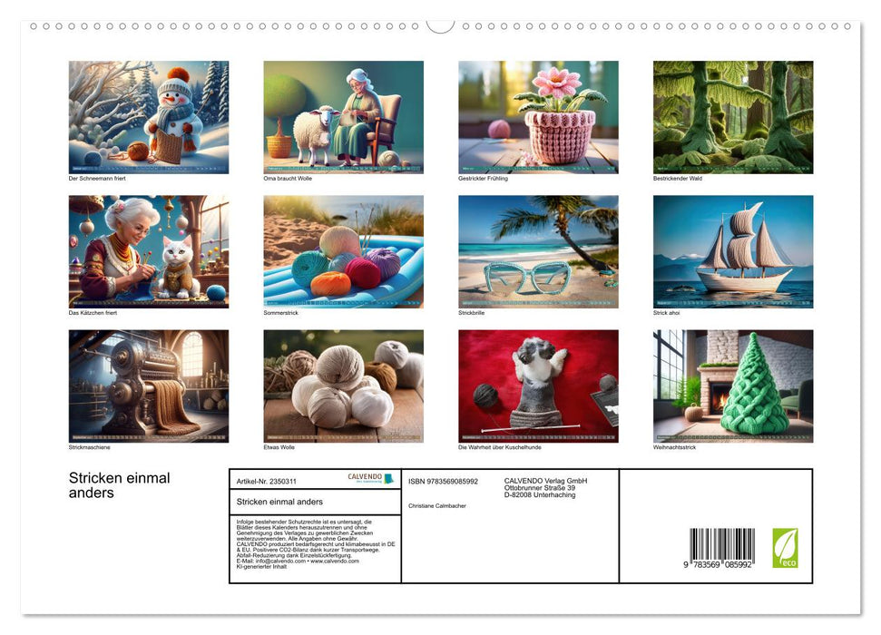 Stricken einmal anders (CALVENDO Premium Wandkalender 2027)