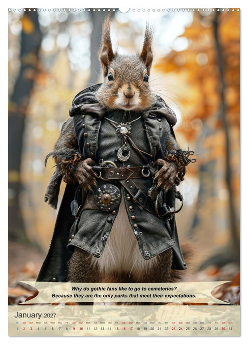 Funny animals in gothic style (CALVENDO Premium-Calendar 2027)