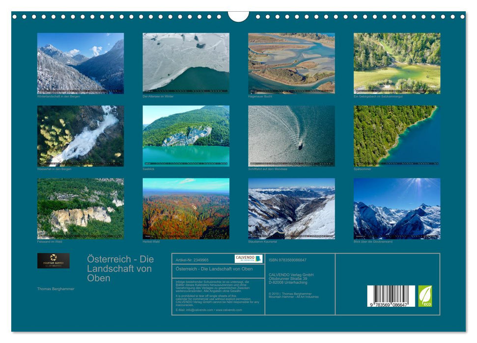 Österreich - Die Landschaft von Oben (CALVENDO Wandkalender 2027)