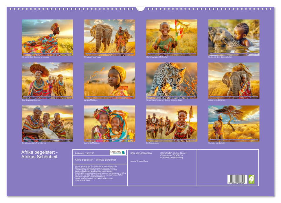 Afrika begeistert - Afrikas Schönheit (CALVENDO Wandkalender 2027)