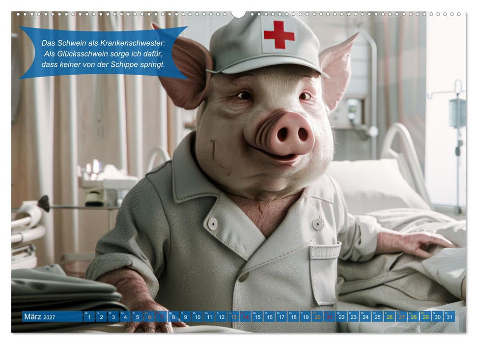 Tierisch lustige Krankenpfleger (CALVENDO Premium Wandkalender 2027)