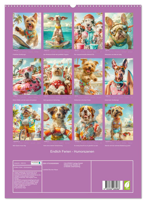 Endlich Ferien - Humorszenen (CALVENDO Premium Wandkalender 2027)