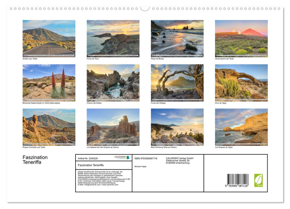 Faszination Teneriffa (CALVENDO Premium Wandkalender 2027)