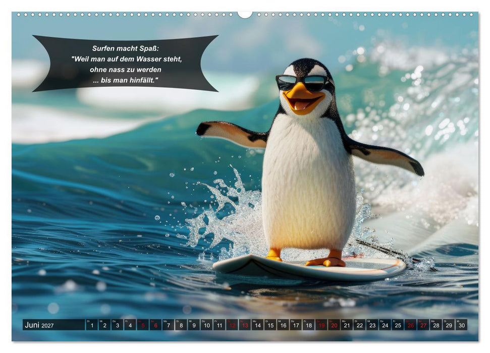 Der tierisch lustige Surfkalender (CALVENDO Premium Wandkalender 2027)