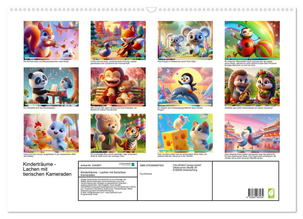 Kinderträume - Lachen mit tierischen Kameraden (CALVENDO Wandkalender 2027)