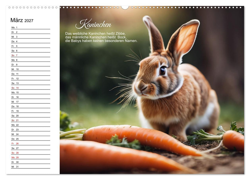 Für pfiffige Kids- Haus- und Hoftiere (CALVENDO Premium Wandkalender 2027)