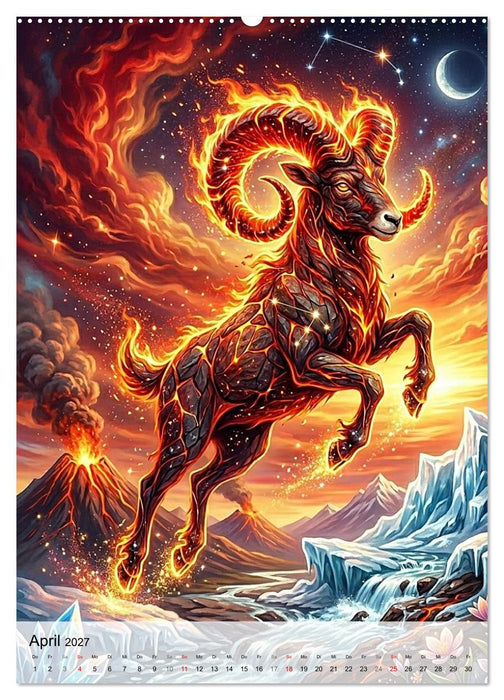 Sternenleuchten – Der strahlende Tierkreis (CALVENDO Premium Wandkalender 2027)
