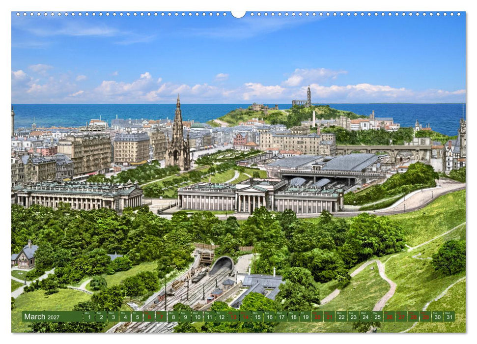 Scotland around 1900 - photos restored and colourised (CALVENDO Premium-Calendar 2027)