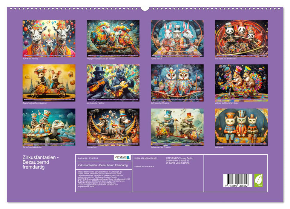 Zirkusfantasien - Bezaubernd fremdartig (CALVENDO Premium Wandkalender 2027)