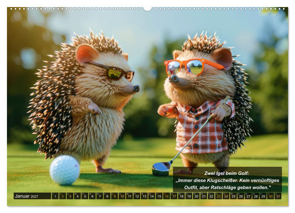 Der tierisch lustige Golfkalender (CALVENDO Wandkalender 2027)