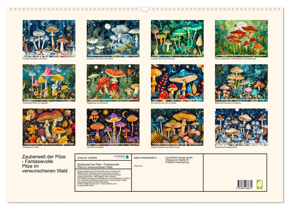 Zauberwelt der Pilze - Fantasievolle Pilze im verwunschenen Wald (CALVENDO Wandkalender 2027)