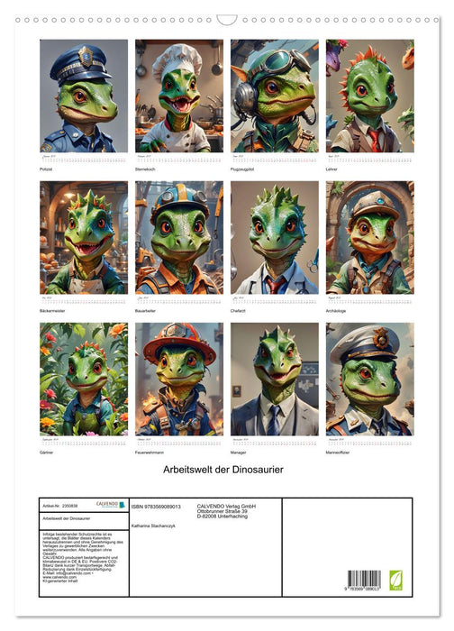 Arbeitswelt der Dinosaurier (CALVENDO Wandkalender 2027)