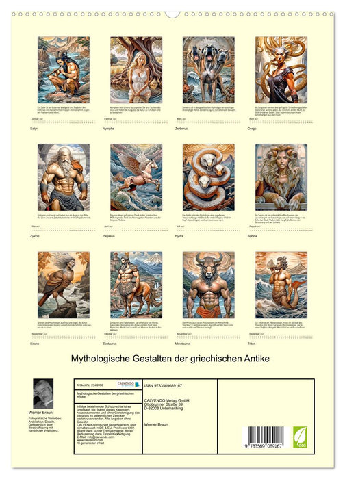 Mythologische Gestalten der griechischen Antike (CALVENDO Premium Wandkalender 2027)