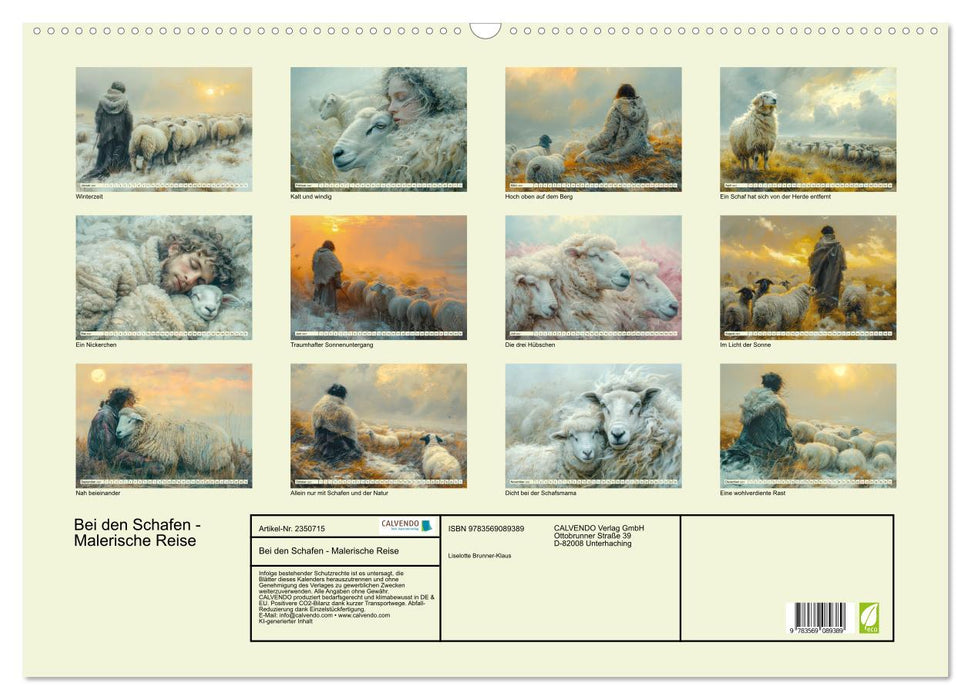 Bei den Schafen - Malerische Reise (CALVENDO Wandkalender 2027)