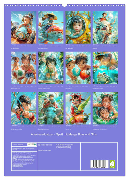 Abenteuerlust pur - Spaß mit Manga Boys und Girls (CALVENDO Premium Wandkalender 2027)